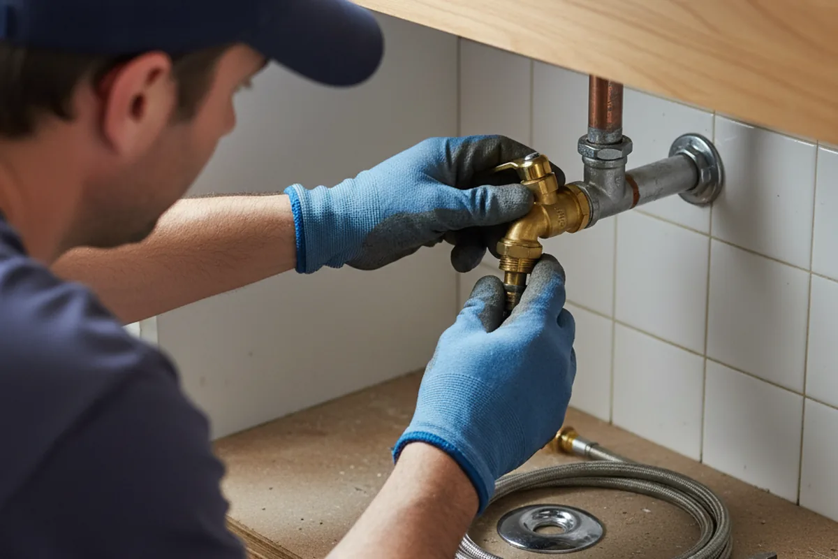 Shutoff valve and fitting work during Emergency Plumbing in Scotts